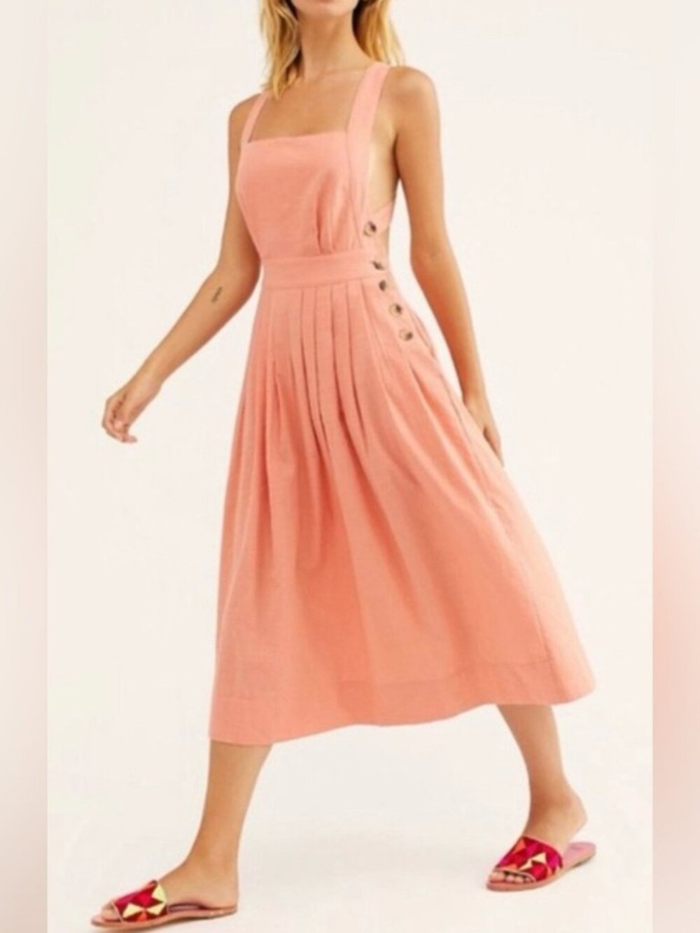 NWT Free People Sleeveless Pleated Dress